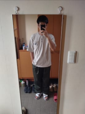 「アイテム（サンダル）」を使った、hashinooyayubiさん（メンズ・182cm）の夏コーディネート
