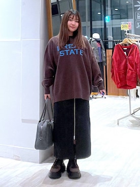 「PAGEBOY（ページボーイ）の【ステンレス素材】ロングボールチェーンネックレス（ネックレス）」を使った、keinnna79さん（レディース・160cm）の秋コーディネート