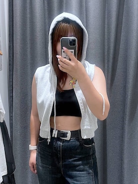 「アイテム（パーカー）」を使った、keinnna79さん（レディース・160cm・20代）の夏コーディネート