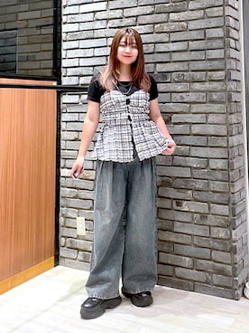 「PAGEBOY（ページボーイ）の【ステンレス素材】ロングボールチェーンネックレス（ネックレス）」を使った、keinnna79さん（レディース・160cm）の夏コーディネート