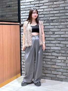 「PBLIM（ページボーイリム）のアイテム（スラックス）」を使った、keinnna79さん（レディース・160cm）の夏コーディネート