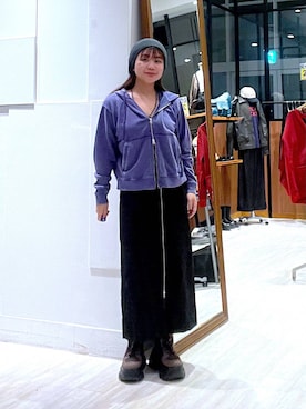 「PAGEBOY（ページボーイ）の【ステンレス素材】ロングボールチェーンネックレス（ネックレス）」を使った、keinnna79さん（レディース・160cm）の秋コーディネート