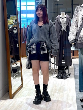 「PAGEBOY（ページボーイ）の【ステンレス素材】ロングボールチェーンネックレス（ネックレス）」を使った、keinnna79さん（レディース・160cm）の秋コーディネート