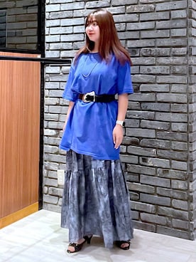 「PAGEBOY（ページボーイ）の【ステンレス素材】ロングボールチェーンネックレス（ネックレス）」を使った、keinnna79さん（レディース・160cm）の夏コーディネート