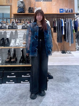「PAGEBOY（ページボーイ）のレースキリカエデニム（デニムパンツ、ブラック系）」を使った、keinnna79さん（レディース）の夏コーディネート