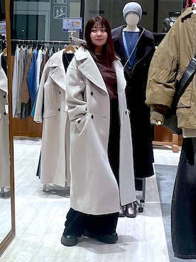 「アイテム（チェスターコート）」を使った、keinnna79さん（レディース・160cm・20代）の冬コーディネート