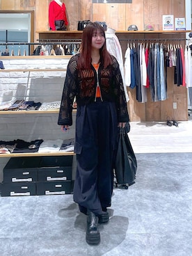 「PAGEBOY（ページボーイ）のトライアングルBAG（トートバッグ、ブラック系）」を使った、keinnna79さん（レディース）の春コーディネート