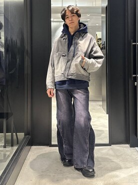 「HARE（ハレ）のアイテム（スニーカー）」を使った、おざさん（メンズ・172cm）の冬コーディネート