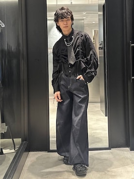 「HARE（ハレ）のアイテム（フォーマルスーツ/小物）」を使った、おざさん（メンズ・172cm）の春コーディネート