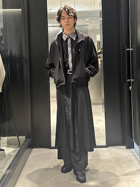 「HARE（ハレ）のTRINITYウェスタンベルト(HARE)（ベルト、ブラック系）」を使った、おざさん（メンズ・172cm）の春コーディネート