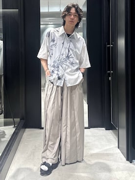 「HARE（ハレ）のアイテム（スラックス）」を使った、おざさん（メンズ・172cm）の夏コーディネート