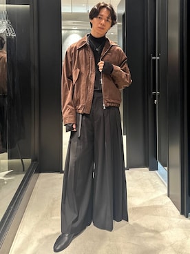「アイテム（バレエシューズ）」を使った、おざさん（メンズ・172cm）の秋コーディネート