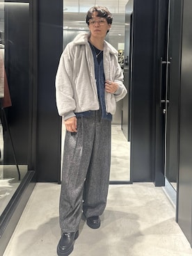 「HARE（ハレ）のアイテム（ローファー）」を使った、おざさん（メンズ・172cm）の秋コーディネート