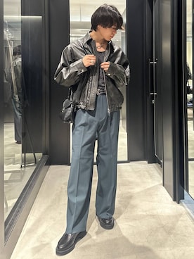 「アイテム（ブルゾン）」を使った、おざさん（メンズ・172cm・20代）の秋コーディネート