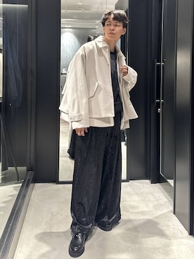 「HARE（ハレ）のアイテム（ローファー）」を使った、おざさん（メンズ・172cm）の秋コーディネート