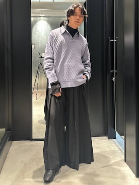「アイテム（バレエシューズ）」を使った、おざさん（メンズ・172cm）の秋コーディネート