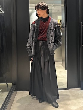 「アイテム（バレエシューズ）」を使った、おざさん（メンズ・172cm）の秋コーディネート
