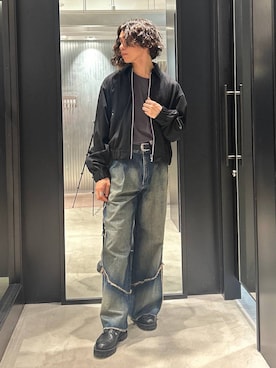 「アイテム（ブルゾン）」を使った、おざさん（メンズ・172cm・20代）の夏コーディネート