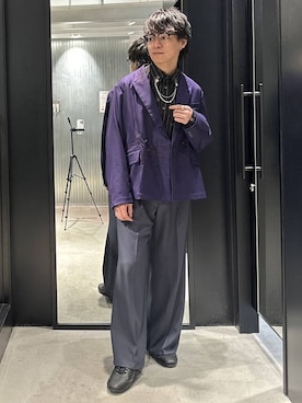 「HARE（ハレ）のアイテム（ジャケット/アウター）」を使った、おざさん（メンズ・172cm）の春コーディネート