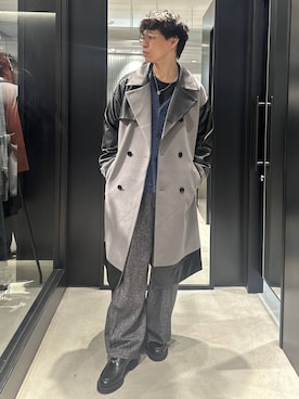 「アイテム（トレンチコート）」を使った、おざさん（メンズ・172cm）の秋コーディネート