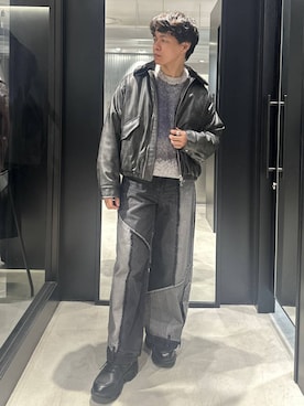 「HARE（ハレ）のアイテム（ブルゾン）」を使った、おざさん（メンズ・172cm）の秋コーディネート