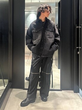 「HARE（ハレ）の2WAY-ZIPカーゴパンツ(HARE)（カーゴパンツ）」を使った、おざさん（メンズ・172cm）の夏コーディネート