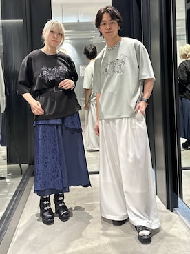 「HARE（ハレ）のシャークソールメッシュブーサン(HARE)（サンダル、ブラック系）」を使った、おざさん（メンズ・172cm）の春コーディネート