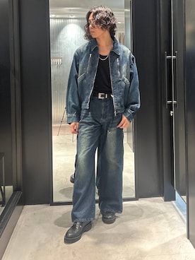 「HARE（ハレ）のアイテム（デニムジャケット）」を使った、おざさん（メンズ・172cm）の秋コーディネート