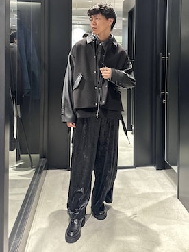 「HARE（ハレ）のアイテム（ローファー）」を使った、おざさん（メンズ・172cm）の秋コーディネート