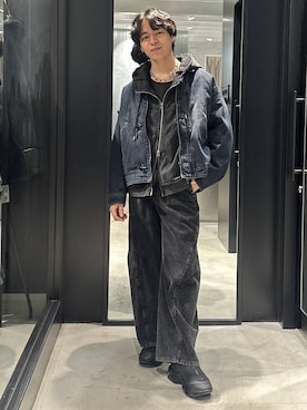 「アイテム（パーカー）」を使った、おざさん（メンズ・172cm・20代）の冬コーディネート