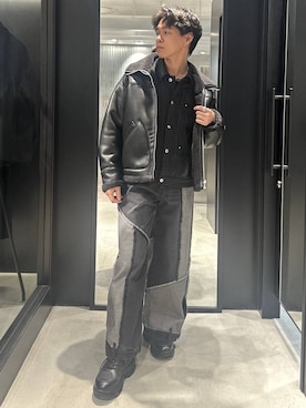 「HARE（ハレ）のアイテム（ブルゾン）」を使った、おざさん（メンズ・172cm）の秋コーディネート