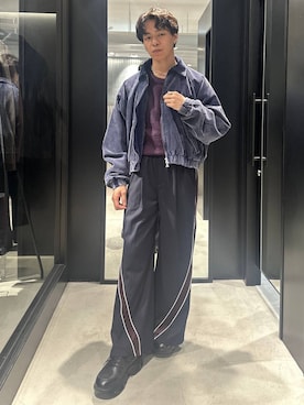 「HARE（ハレ）のアイテム（ブルゾン）」を使った、おざさん（メンズ・172cm）の秋コーディネート