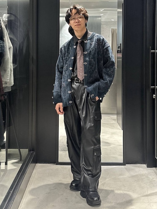 SET UP対応】LUXEレザーカーゴパンツ(HARE)（カーゴパンツ）｜HARE