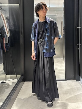 「HARE（ハレ）の【MADE IN JAPAN】ツイストバックルベルト(HARE)（ベルト、ブラック系）」を使った、おざさん（メンズ・172cm）の夏コーディネート