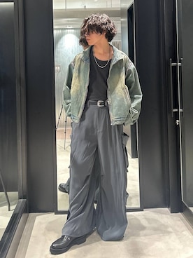 「アイテム（ブルゾン）」を使った、おざさん（メンズ・172cm・20代）の夏コーディネート