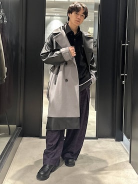 「アイテム（トレンチコート）」を使った、おざさん（メンズ・172cm・20代）の秋コーディネート