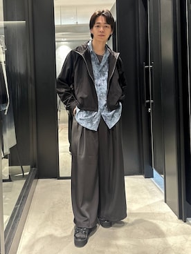 「HARE（ハレ）のステンレスチェーンネックレス(HARE)（ネックレス、シルバー系）」を使った、おざさん（メンズ・172cm）の春コーディネート