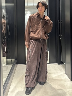 「HARE（ハレ）のアイテム（スウェットパンツ）」を使った、おざさん（メンズ・172cm）の秋コーディネート