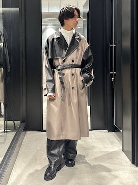 「アイテム（トレンチコート）」を使った、おざさん（メンズ・172cm）の秋コーディネート