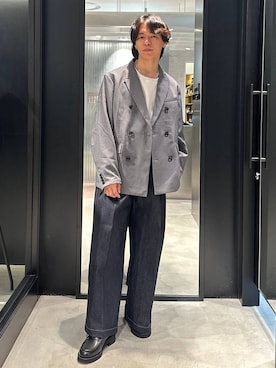 「アイテム（テーラードジャケット）」を使った、おざさん（メンズ・172cm・20代）の夏コーディネート