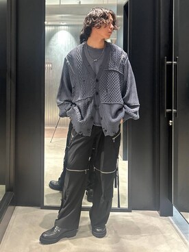 「HARE（ハレ）の2WAY-ZIPカーゴパンツ(HARE)（カーゴパンツ）」を使った、おざさん（メンズ・172cm）の夏コーディネート