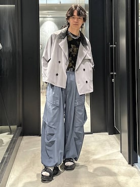 「HARE（ハレ）のアイテム（ブルゾン）」を使った、おざさん（メンズ・172cm）の春コーディネート