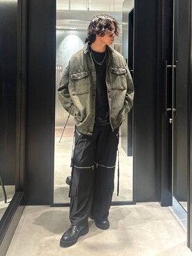 「HARE（ハレ）の2WAY-ZIPカーゴパンツ(HARE)（カーゴパンツ）」を使った、おざさん（メンズ・172cm）の夏コーディネート