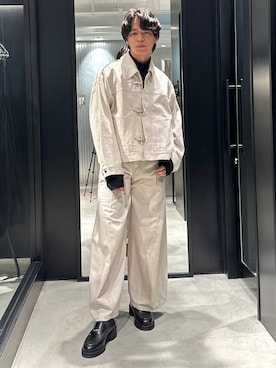 「HARE（ハレ）のアイテム（デニムジャケット）」を使った、おざさん（メンズ・172cm）の秋コーディネート