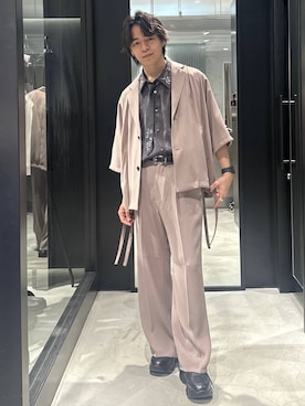 「HARE（ハレ）のアイテム（ジャケット/アウター）」を使った、おざさん（メンズ・172cm）の春コーディネート