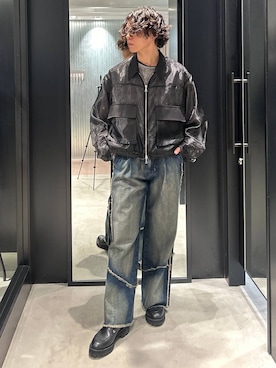 「アイテム（ブルゾン）」を使った、おざさん（メンズ・172cm・20代）の夏コーディネート