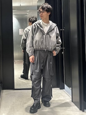 「HARE（ハレ）のアイテム（ブルゾン）」を使った、おざさん（メンズ・172cm）の春コーディネート