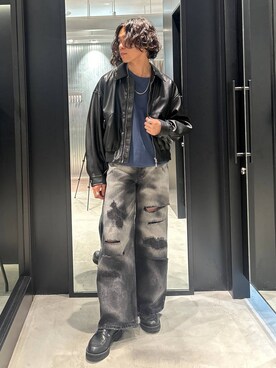 「アイテム（ブルゾン）」を使った、おざさん（メンズ・172cm・20代）の秋コーディネート