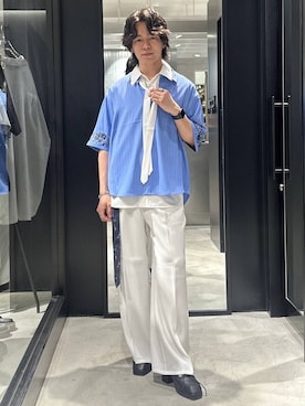 「HARE（ハレ）のアイテム（フォーマルスーツ/小物）」を使った、おざさん（メンズ・172cm）の夏コーディネート
