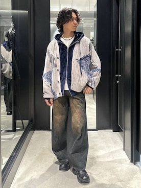 「HARE（ハレ）のアイテム（パーカー）」を使った、おざさん（メンズ・172cm）の秋コーディネート